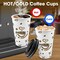 100-Pack 16 oz Disposable Paper Coffee Cups with Lids – To-Go Hot Cups for Cocoa, Hot Chocolate, and Beverages
